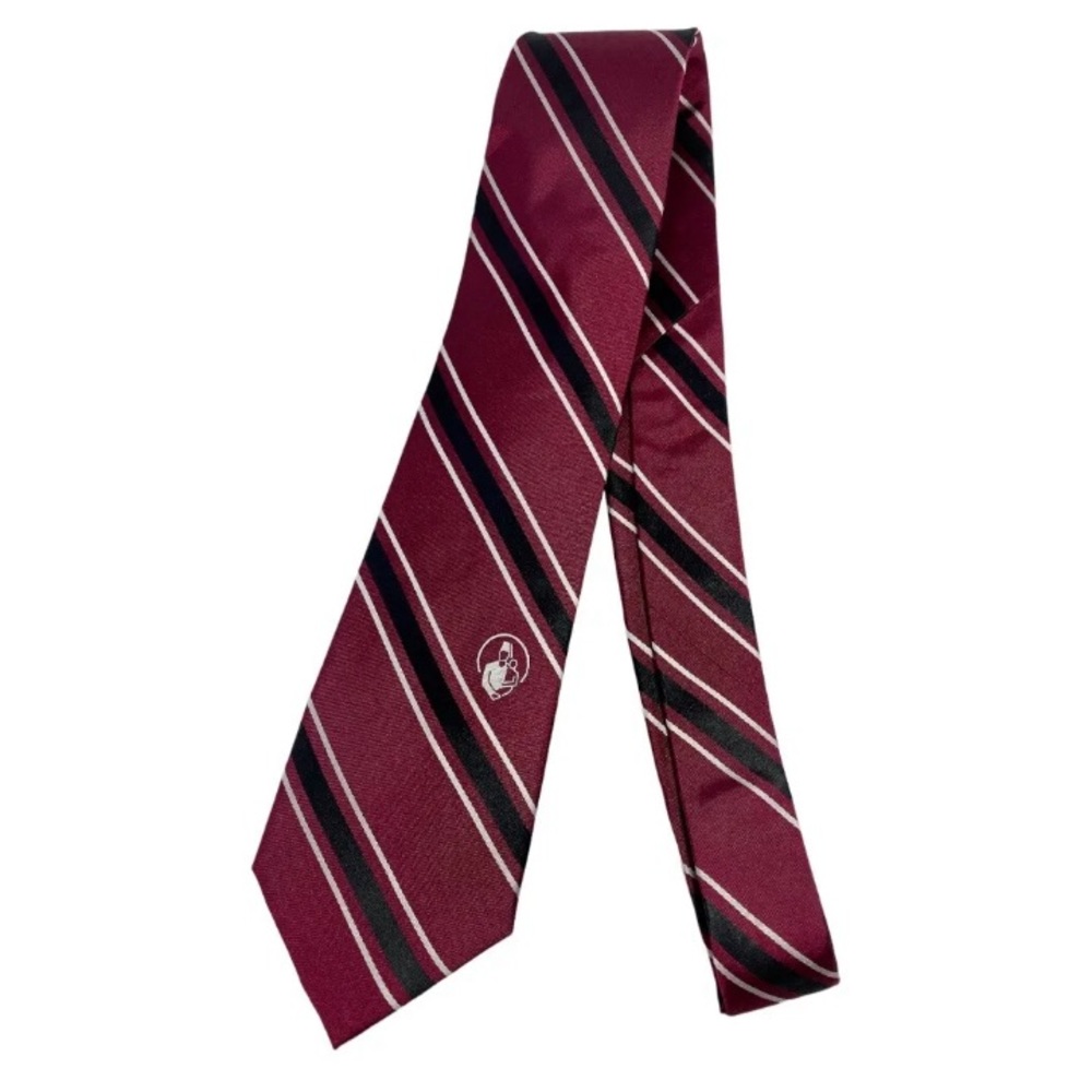 Shriner/Noble/Shrine Necktie Burgundy with Black and White Stripes NWOT Tie
